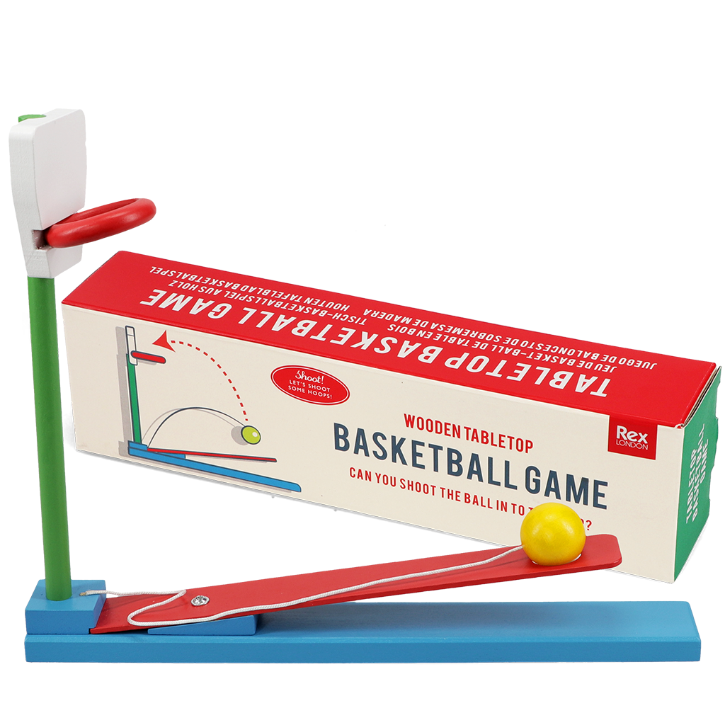 Wooden tabletop basketball game | Rex London