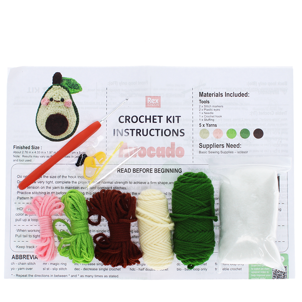 Crochet kit - Avocado | ﻿Rex London