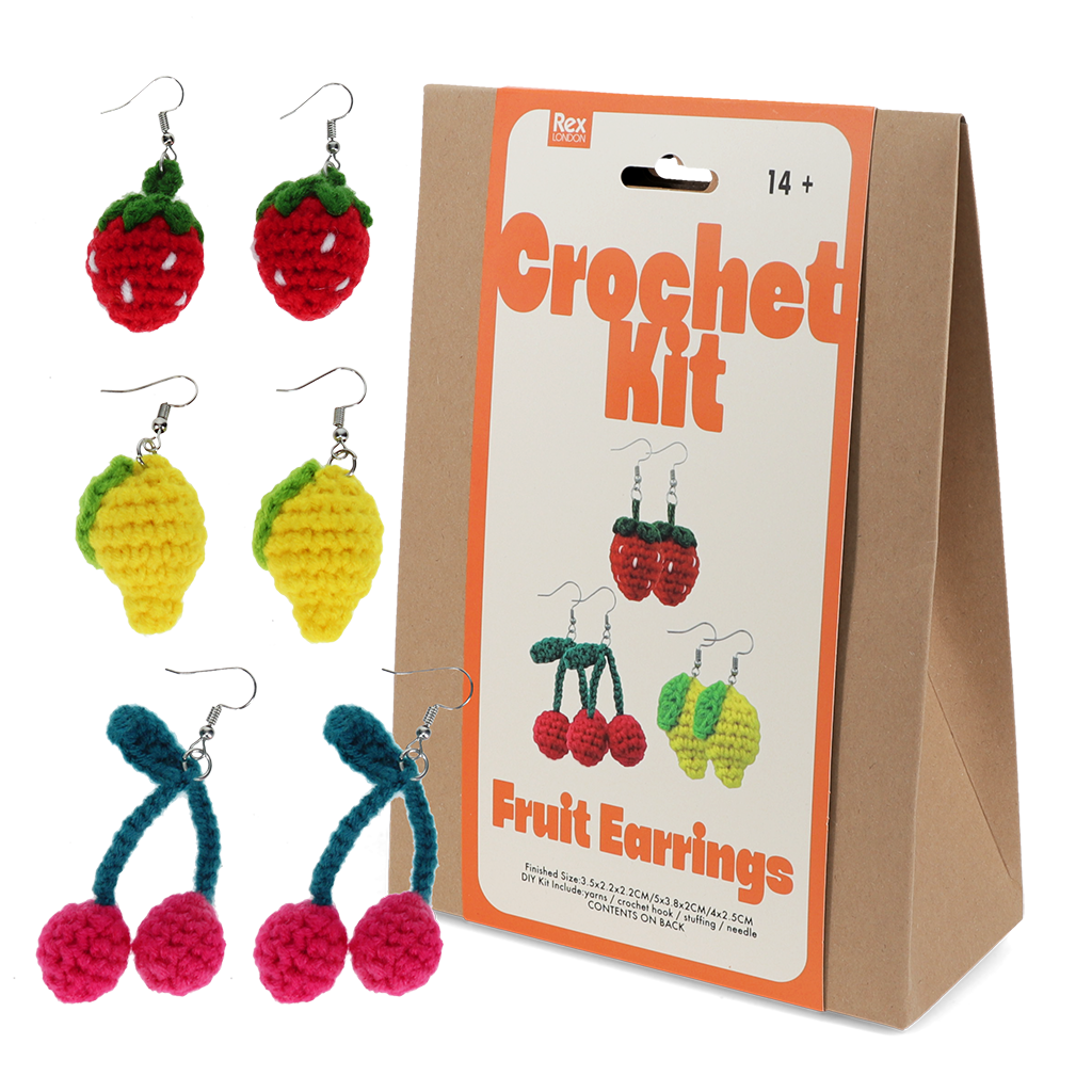 Crochet earrings kit - Fruits | ﻿Rex London