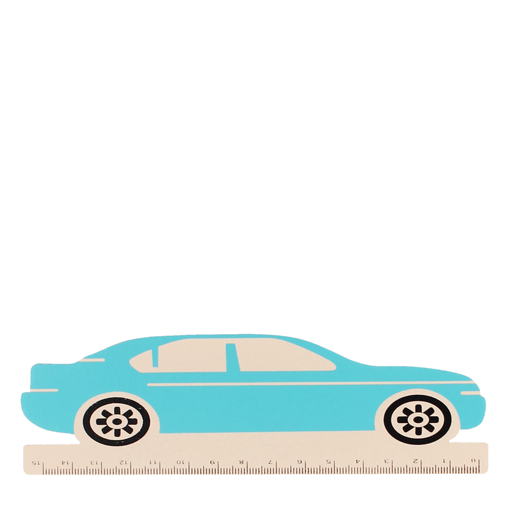 Machine Car Png Ruler Wooden ruler - Blue car | Rex London