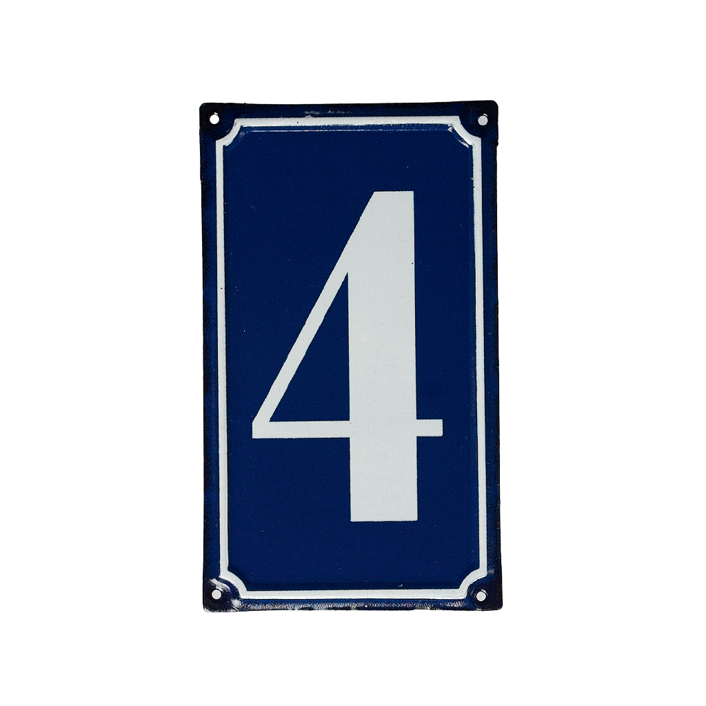 4 FRENCH BLUE METAL DOOR SIGN | ﻿Rex London