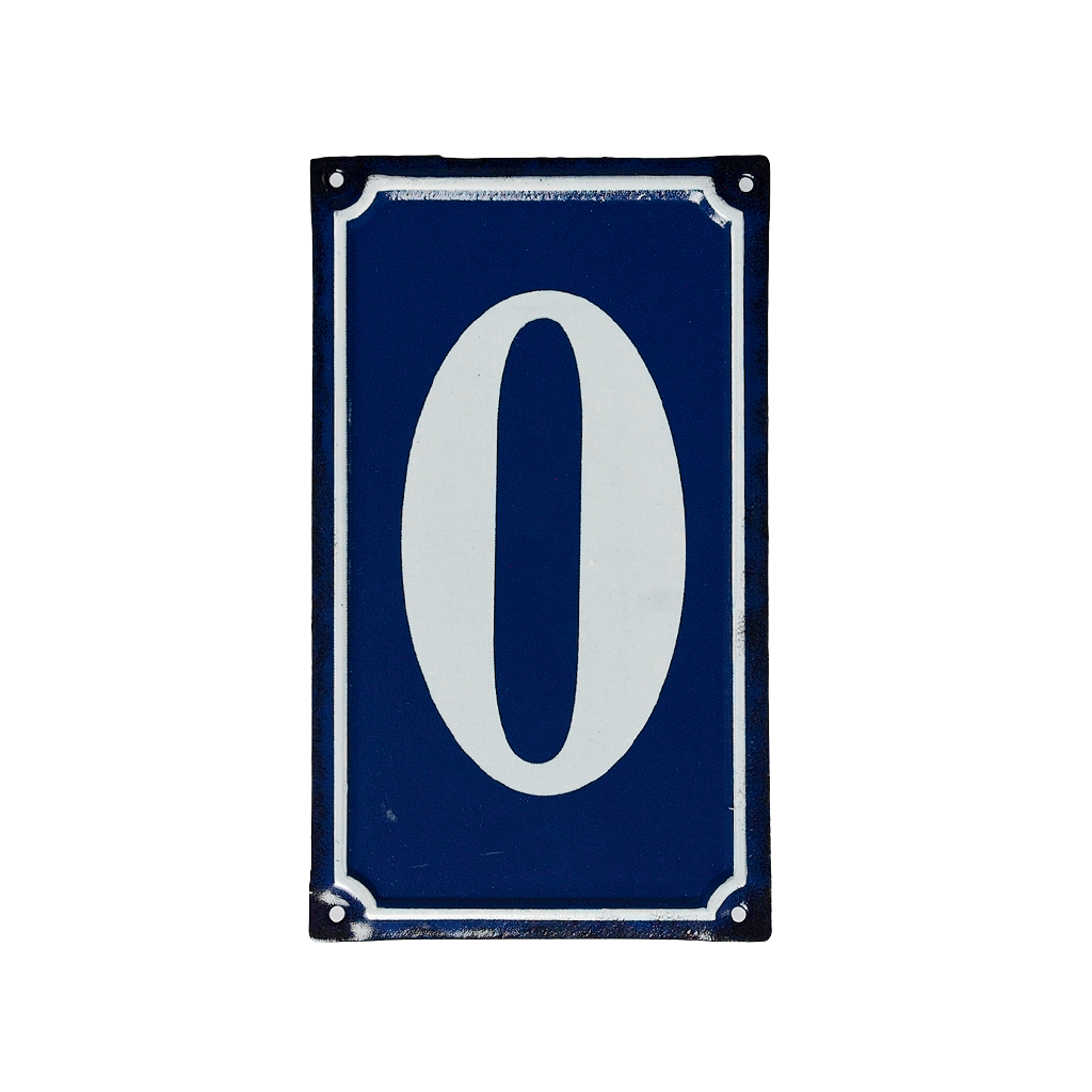 0 French blue metal door sign | Rex London