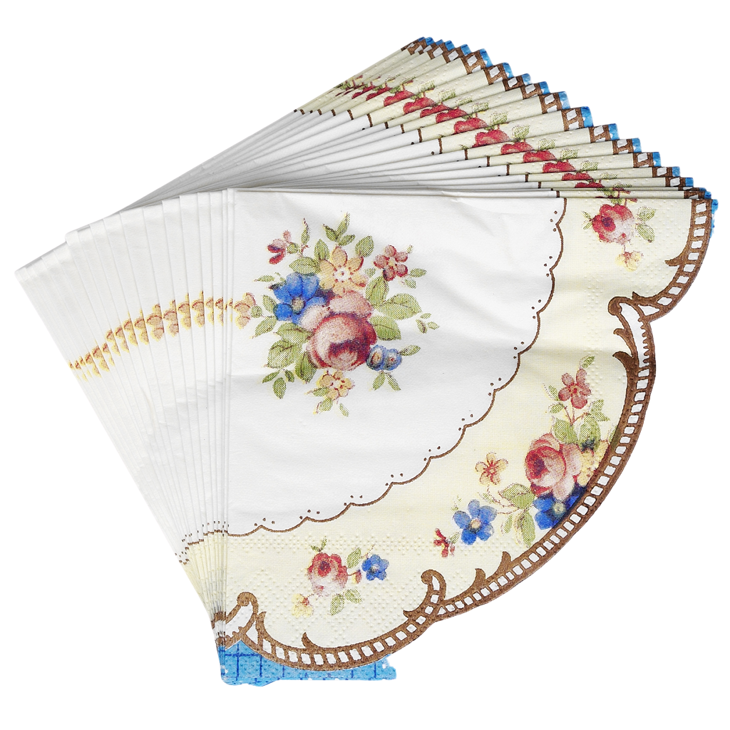 SET OF 20 REGENCY TEA PARTY COCKTAIL NAPKINS | ﻿Rex London