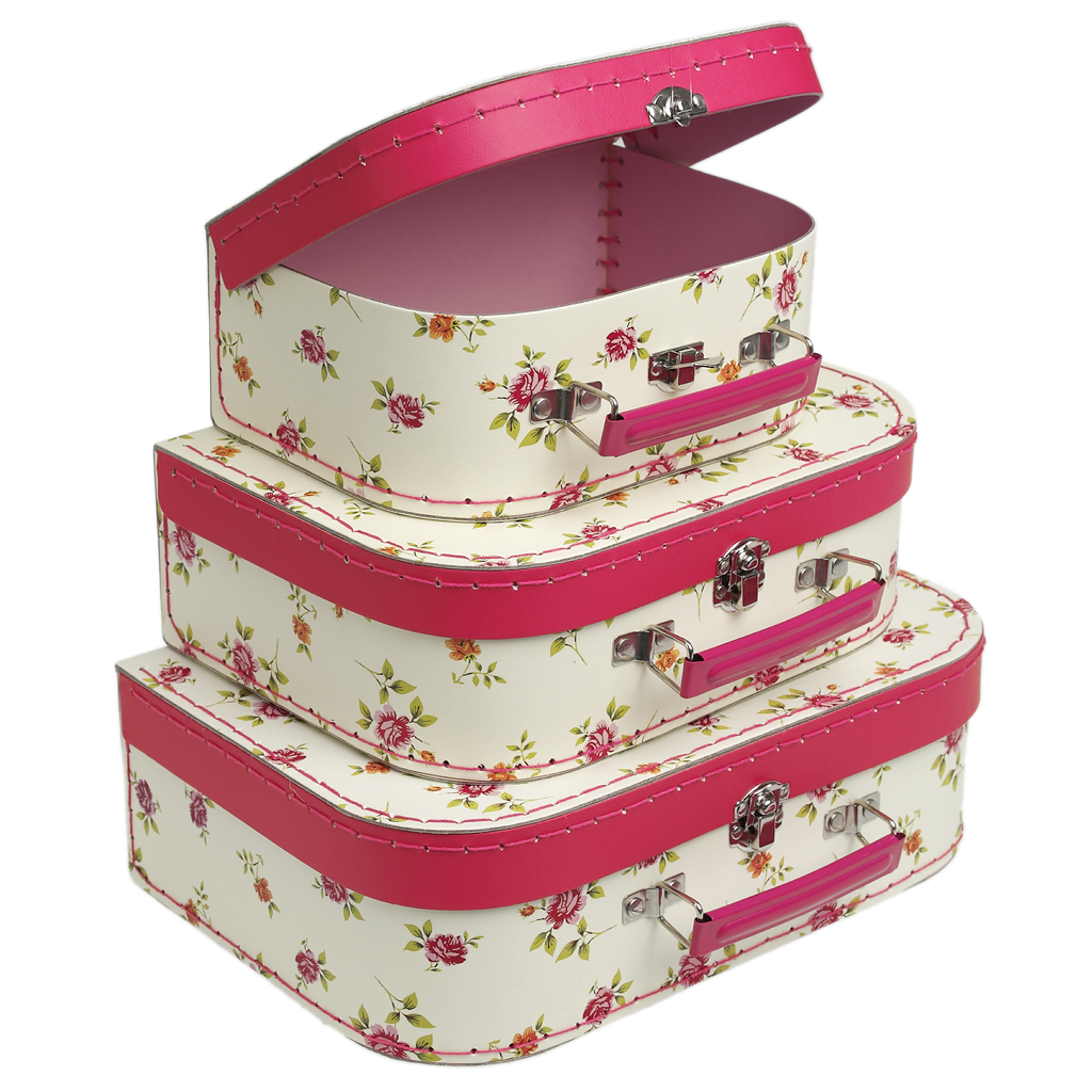 SET OF 3 ROSE MINI SUITCASES | ﻿Rex London