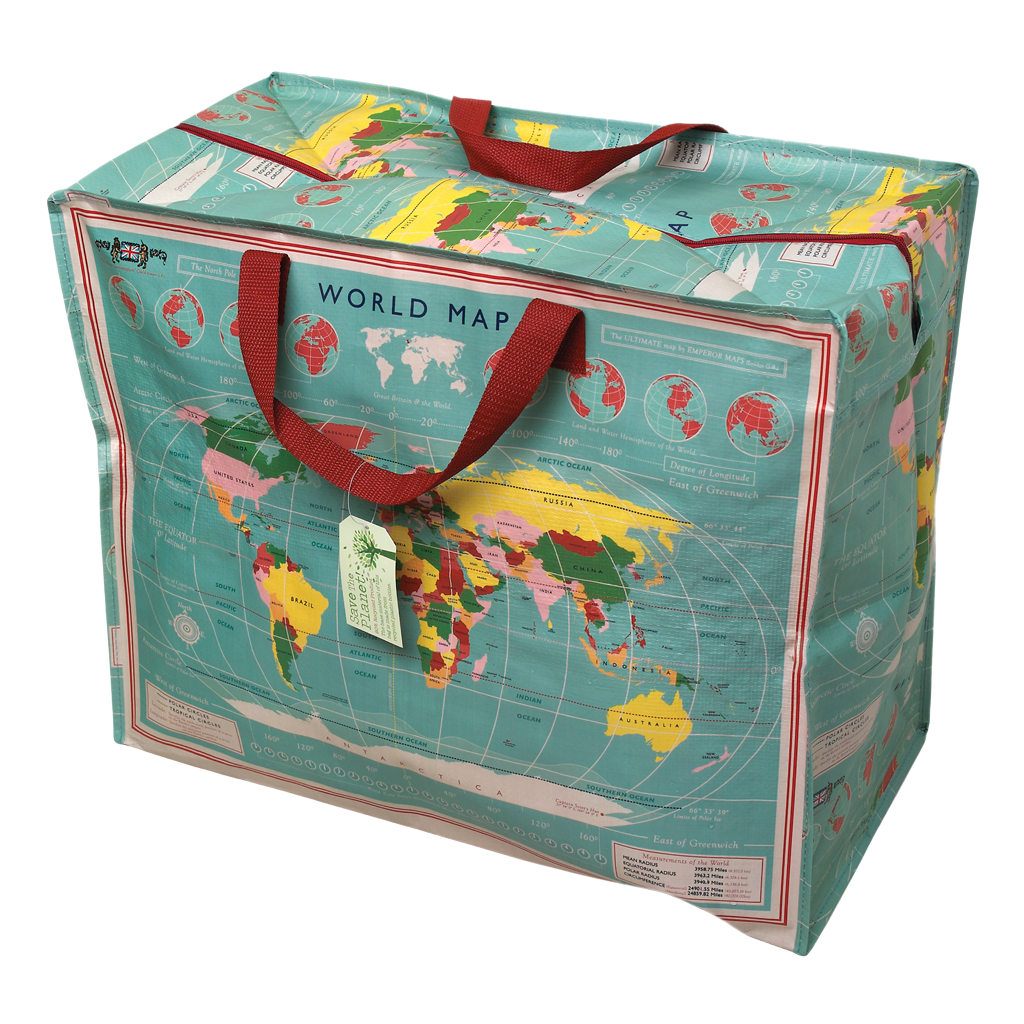 Jumbo storage bag - World Map | ﻿Rex London