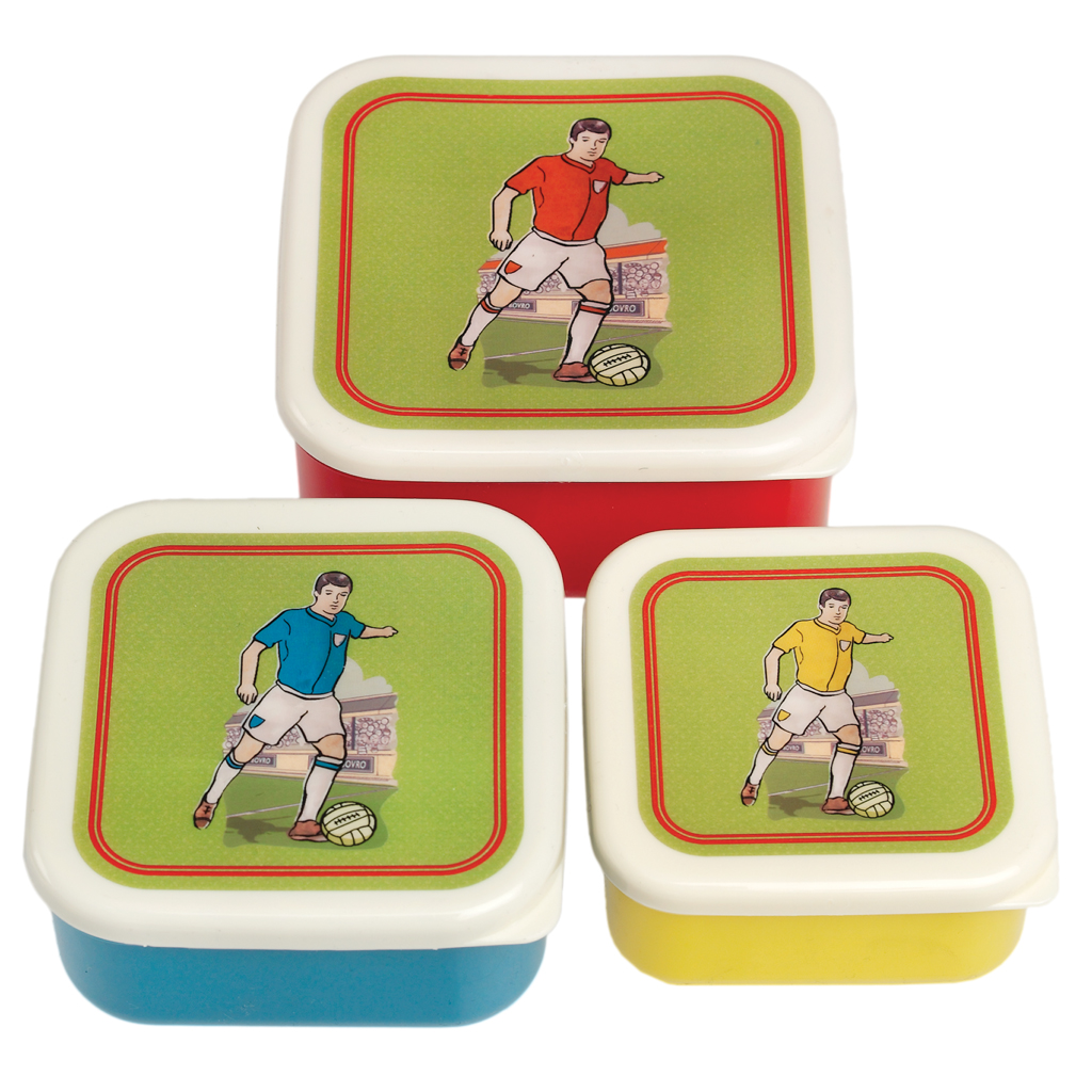 SET OF 3 FOOTBALL SNACK BOXES | Rex London