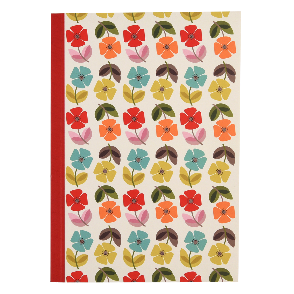 MID CENTURY POPPY A5 NOTEBOOK | ﻿Rex London