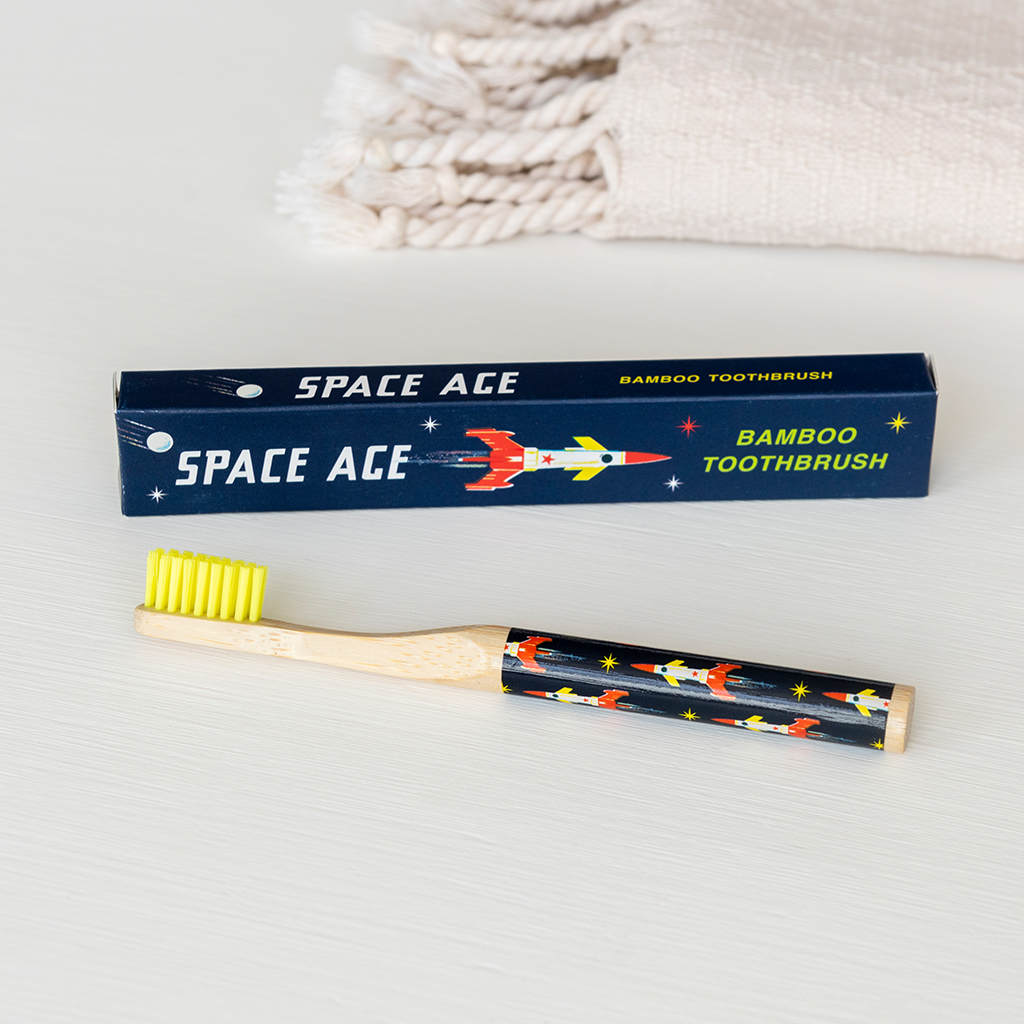 Children's bamboo toothbrush - Space Age | Rex London