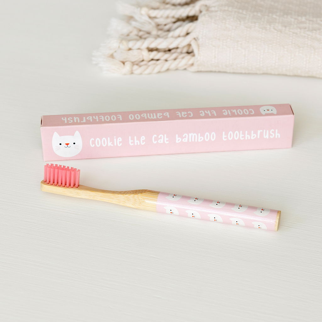 Children's bamboo toothbrush - Cookie the Cat | Rex London