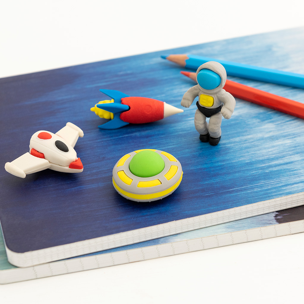 Spaceship erasers (set of 4)- Space Age | Rex London