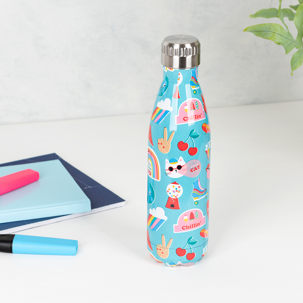 Stainless steel bottle 500ml - Top Banana | Rex London