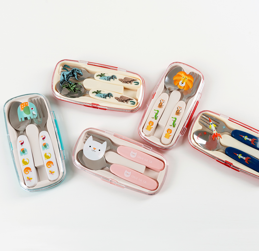 Children's cutlery set - Prehistoric Land (SECONDS) | ﻿Rex London