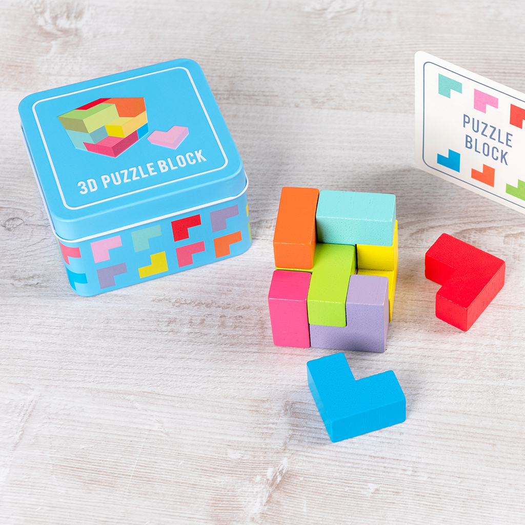 Wooden 3D puzzle in a tin | Rex London