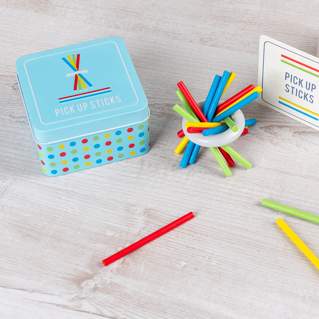 Wooden pick up sticks in a tin | Rex London