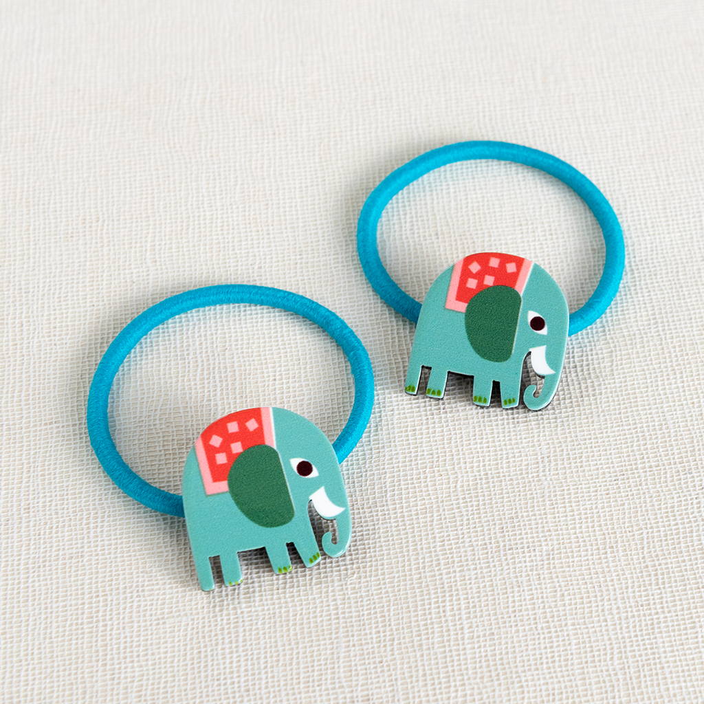 Hair ties (set of 2) - Wild Wonders elephant | Rex London