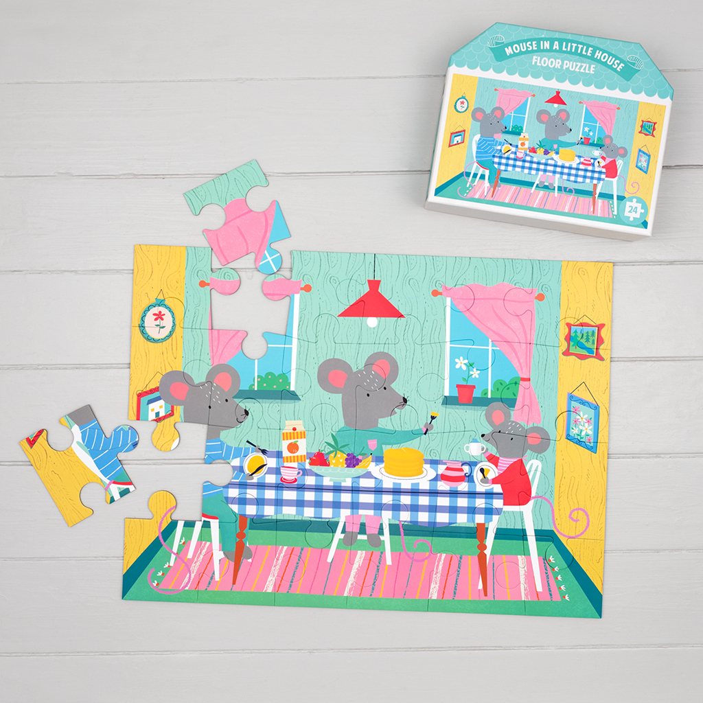 Floor puzzle (24 pieces) - Mouse in a House | Rex London