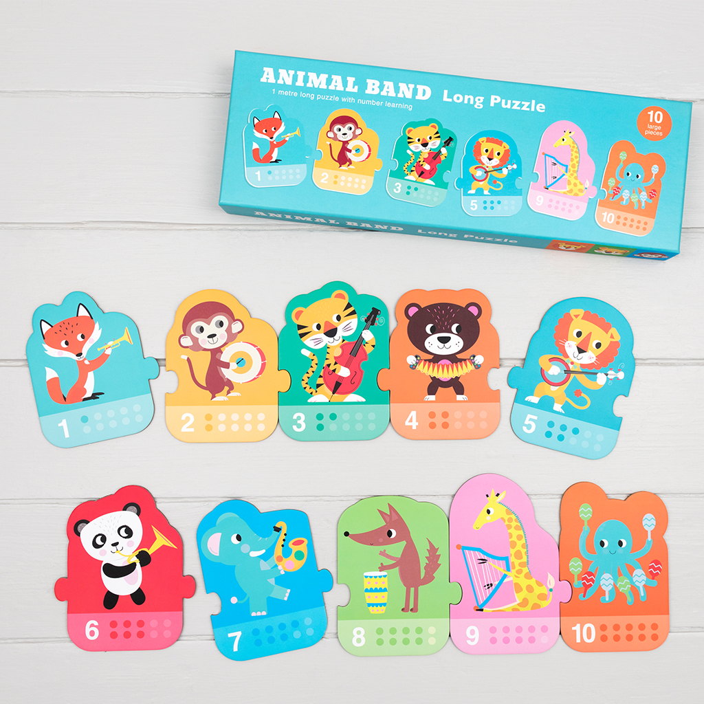 Number puzzle - Animal Band | Rex London