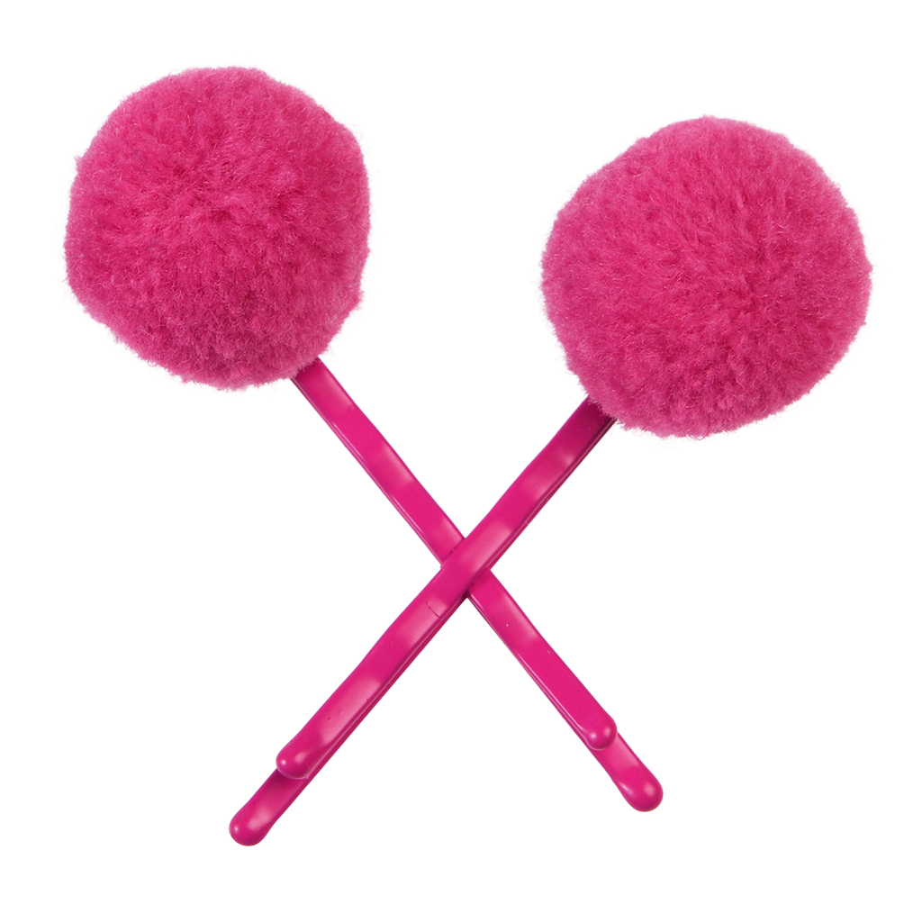 Pink Pom Pom Hair Grips | ﻿Rex London