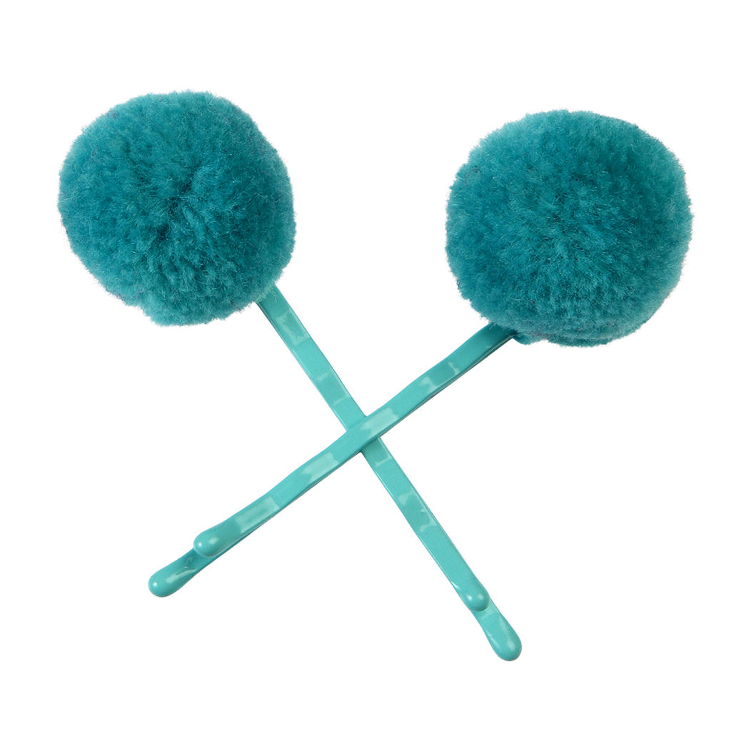 Turquoise Pom Pom Hair Grips | Rex London Turquoise Pom Pom Hair Grips | Rex London