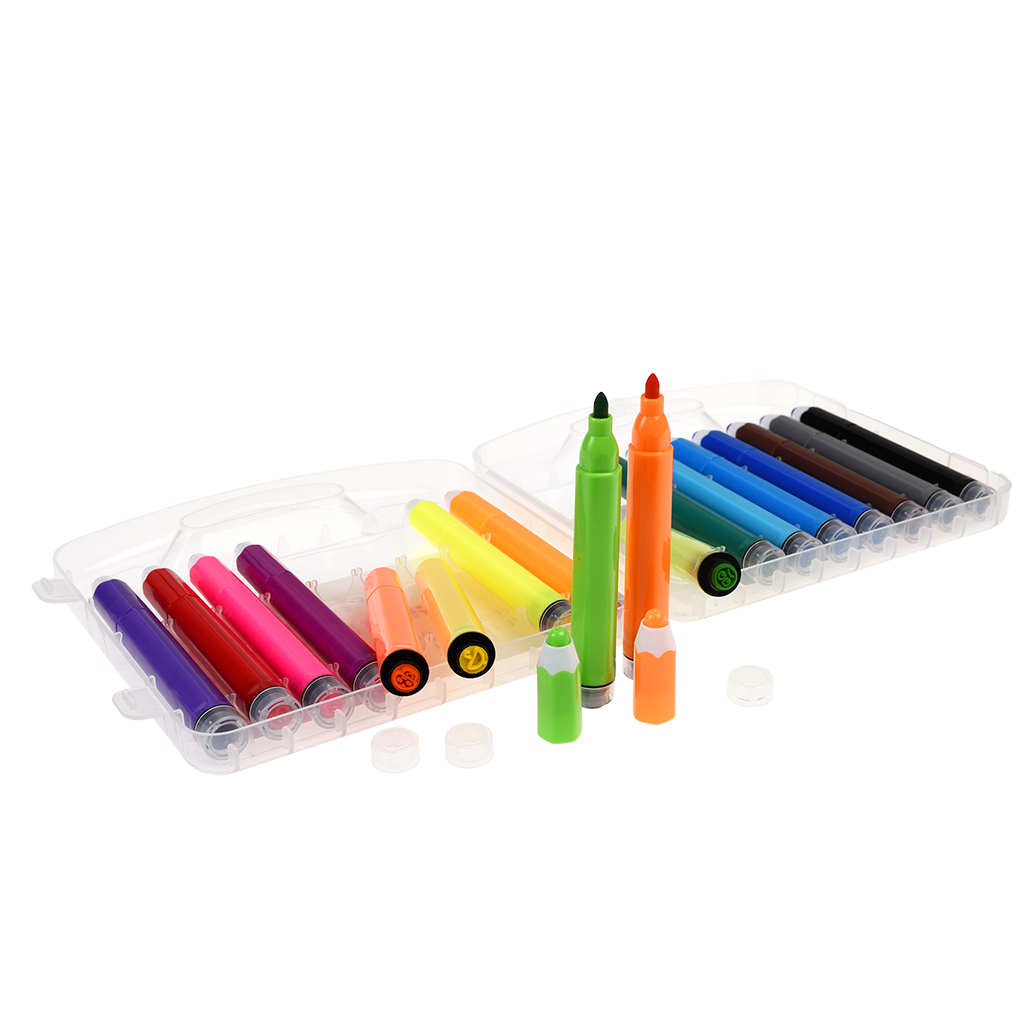 Paper Mate Flair Felt Tip Pens, Medium Point (0.7mm), Assorted Colors, 18 Count