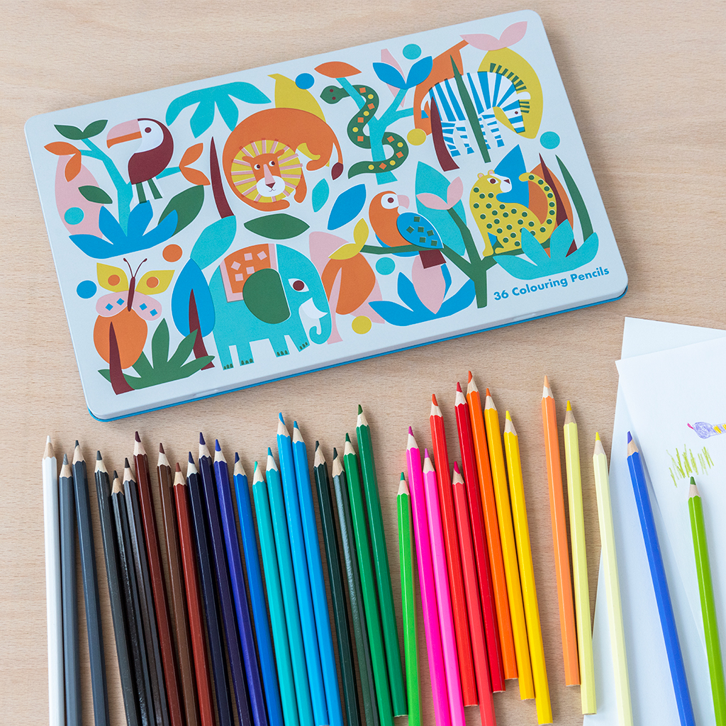 Space Age 36 Colouring Pencils In A Tin – Presentations Gifts