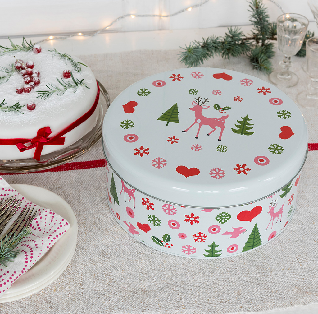 Christmas clearance cake tin
