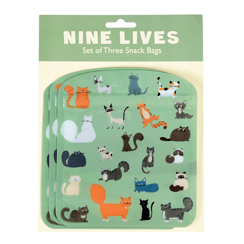 NINE LIVES SNACK BAGS (SET OF 3) | ﻿Rex London