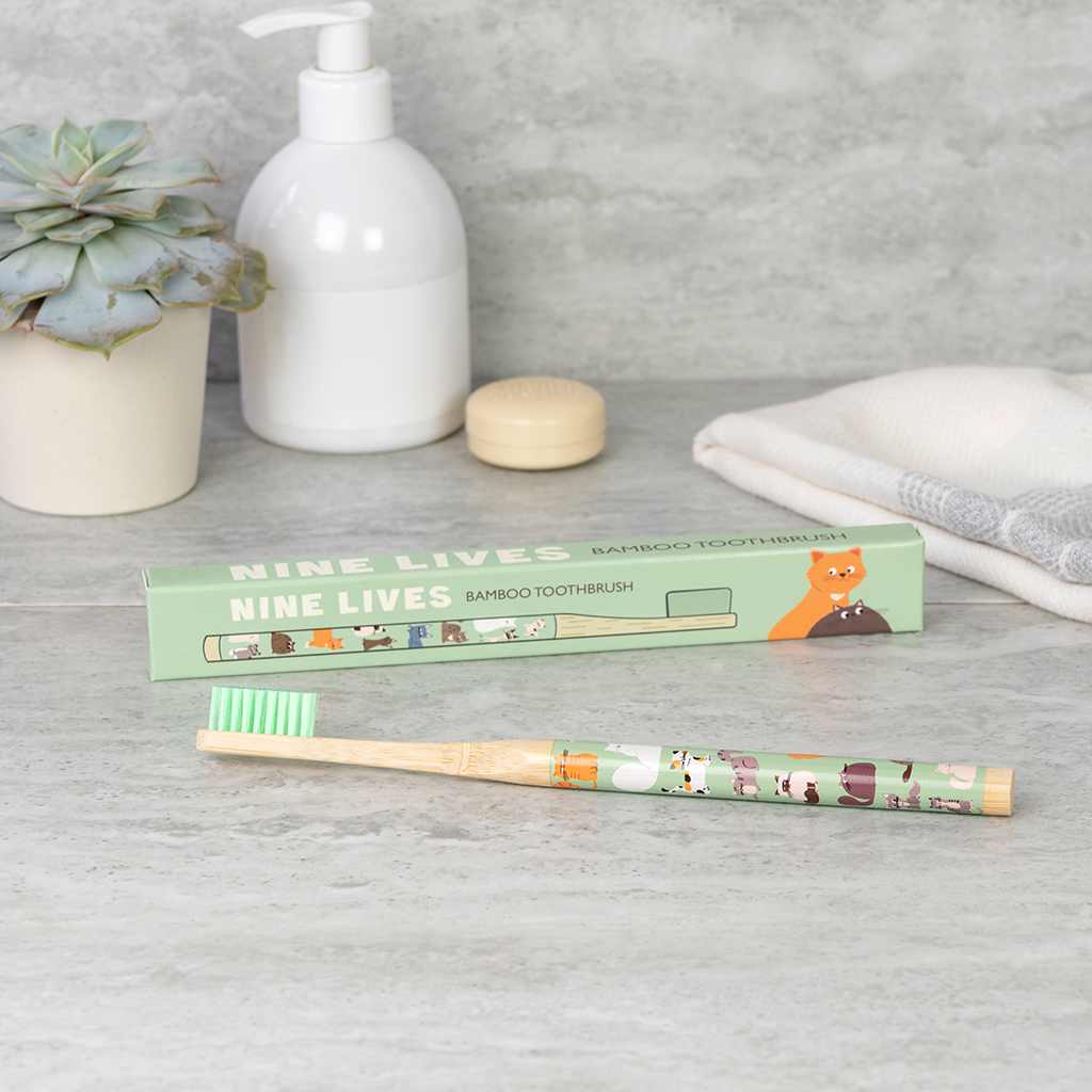 Bamboo toothbrush - Nine Lives | Rex London