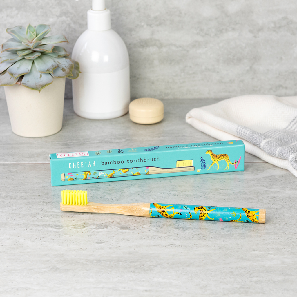 Bamboo toothbrush - Cheetah | Rex London