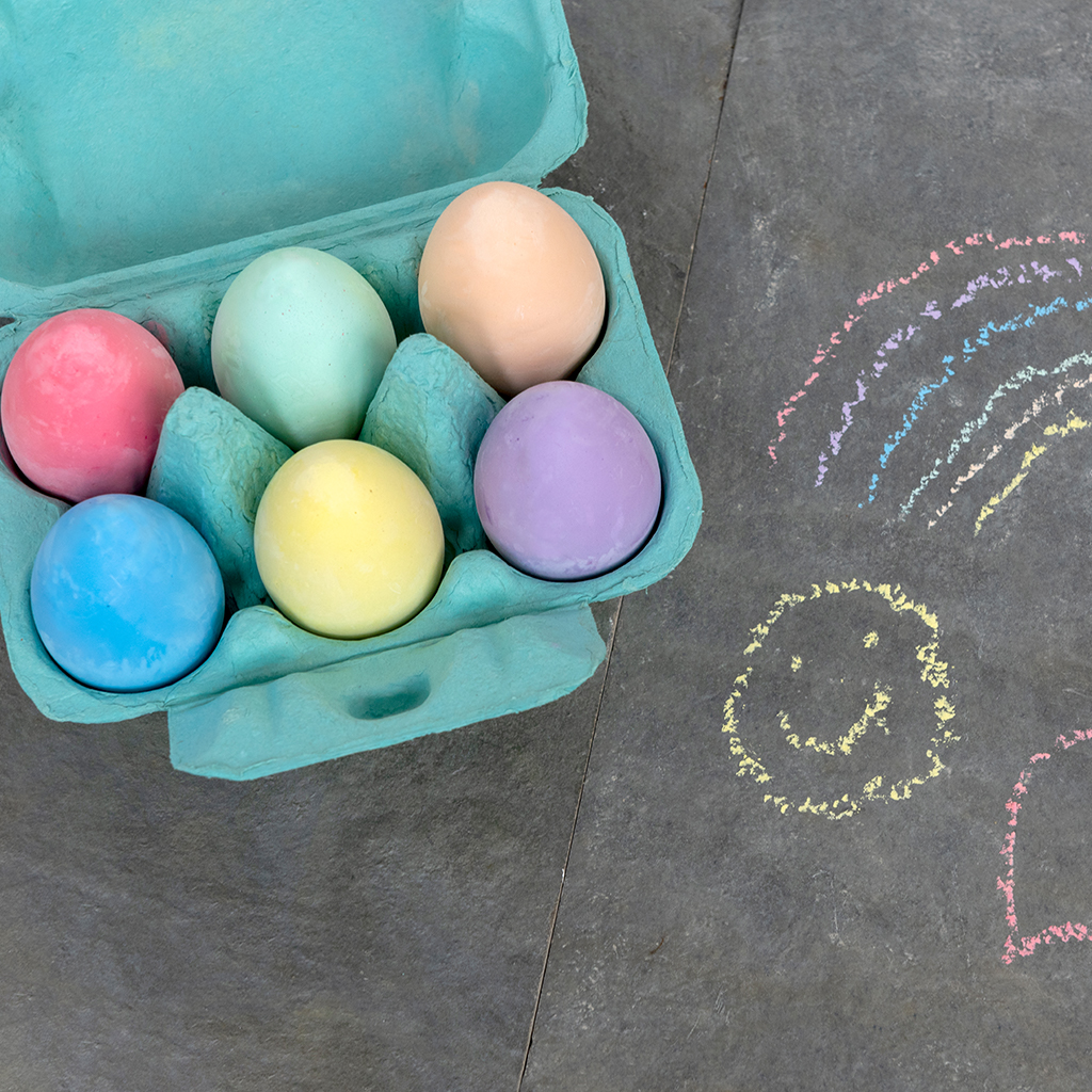Coloured chalk eggs (set of 6) | Rex London