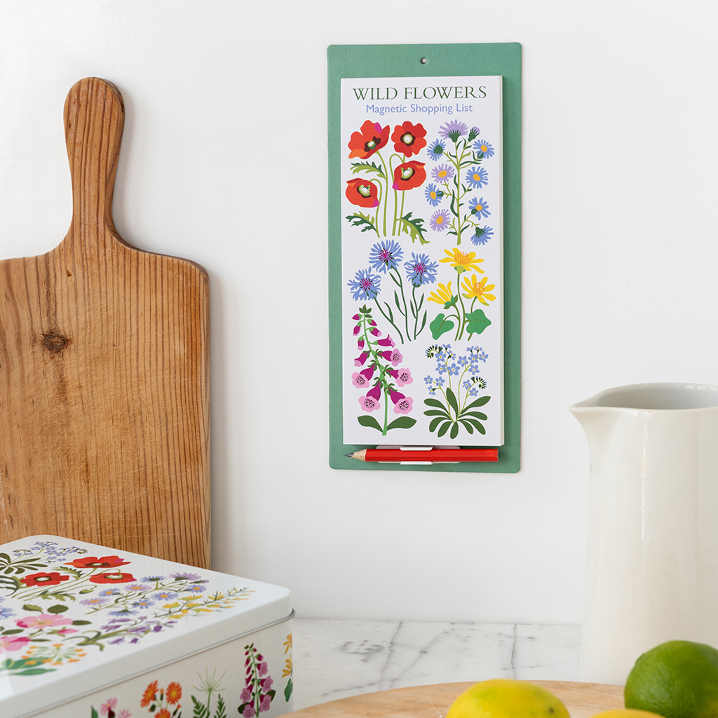 Magnetic shopping list - Wild Flowers | Rex London