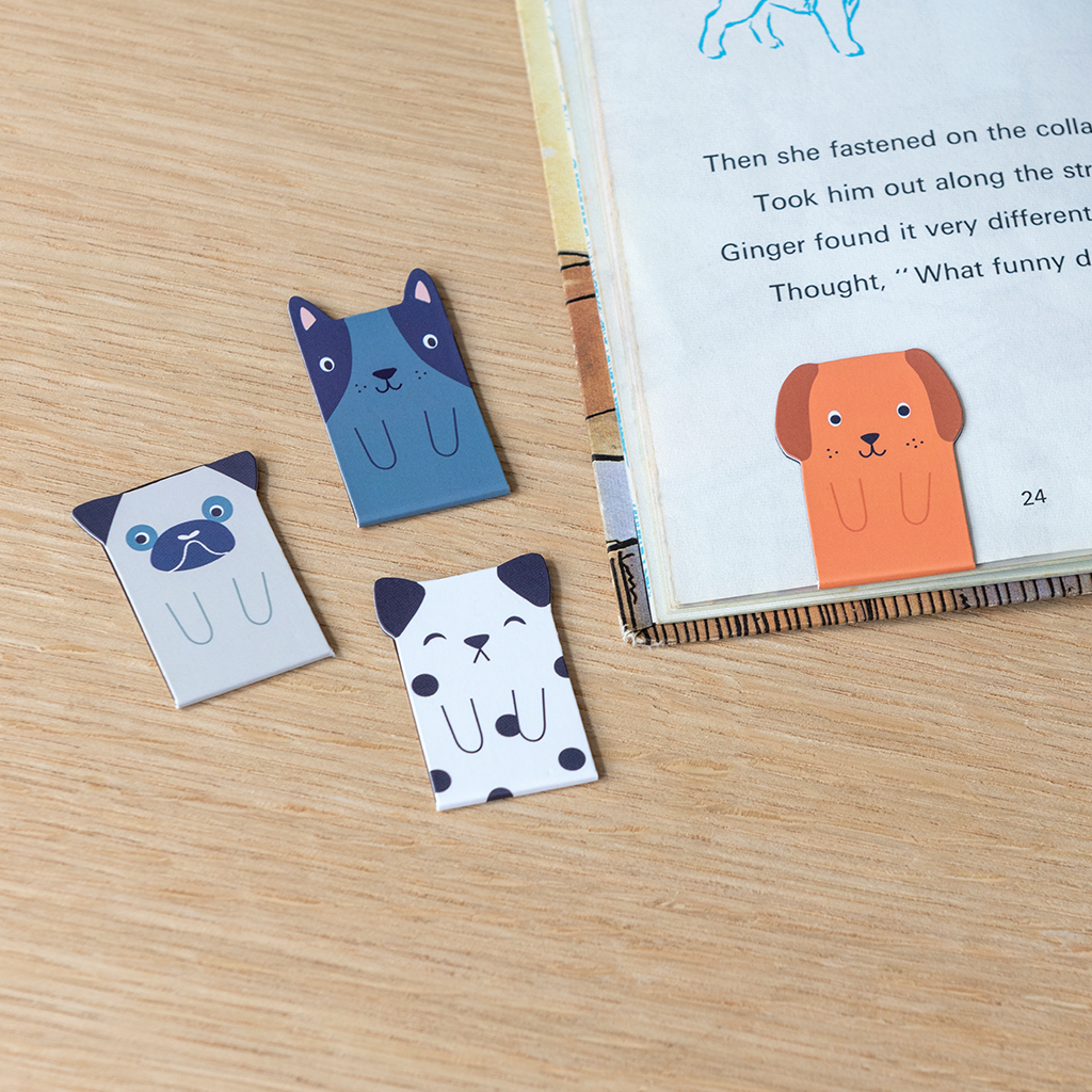 Magnetic bookmarks (set of 4) - dogs | Rex London
