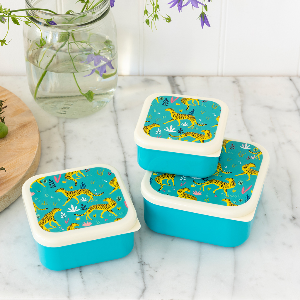 Snack boxes (set of 3) - Cheetah | Rex London