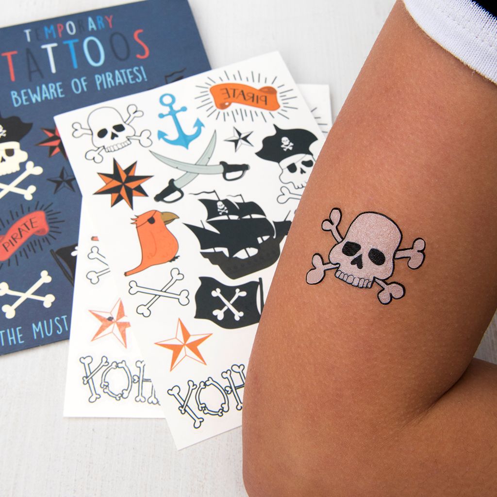 Temporary tattoos - Beware of the Pirates | Rex London