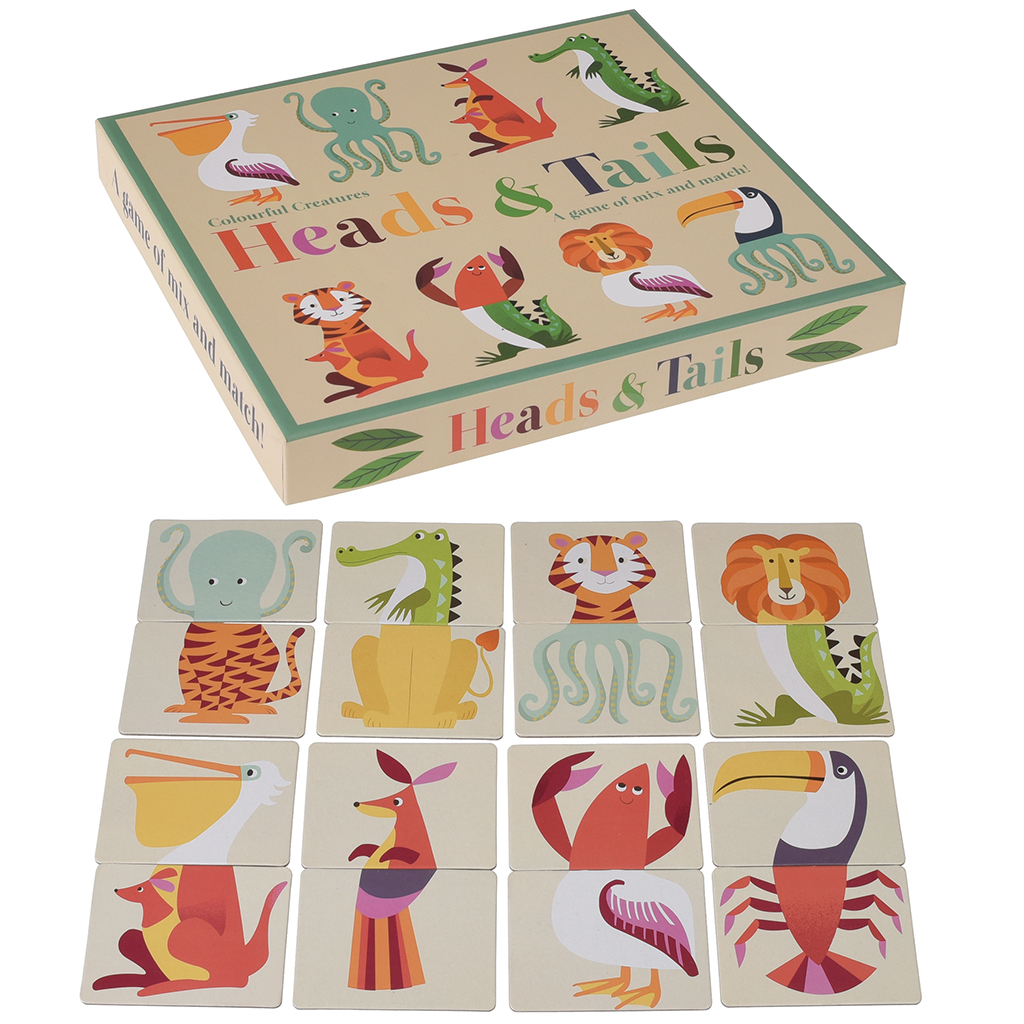 Colourful Creatures Heads And Tails Game | Rex London