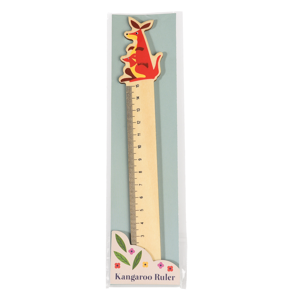 Boondoggle Ruler KANGAROO WOODEN RULER | Rex London