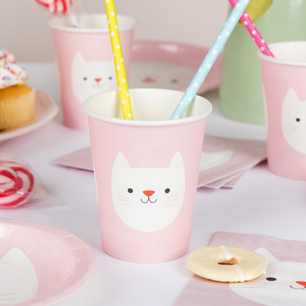 Cookie The Cat Paper Cups (set Of 8) | ﻿Rex London