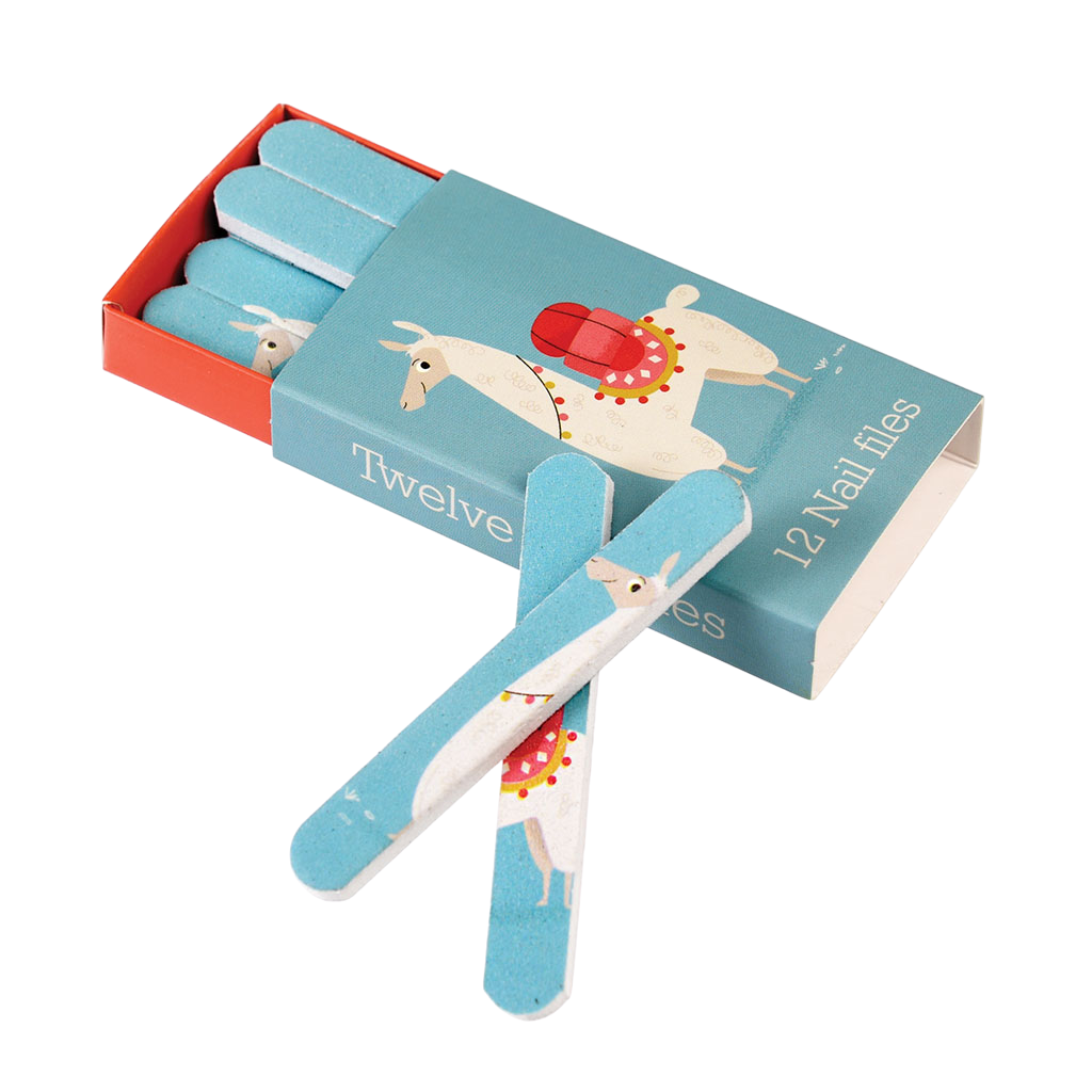 DOLLY LLAMA MATCHBOX NAIL FILES (PACK OF 12) | ﻿Rex London