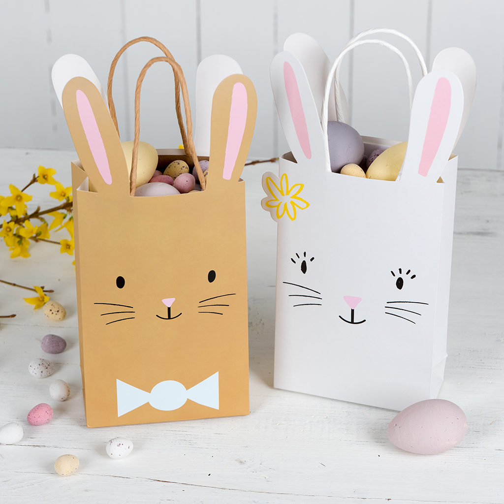 Kids Paper Bag Easter Bunny Craft Chick Bunny Papier Mache Basket