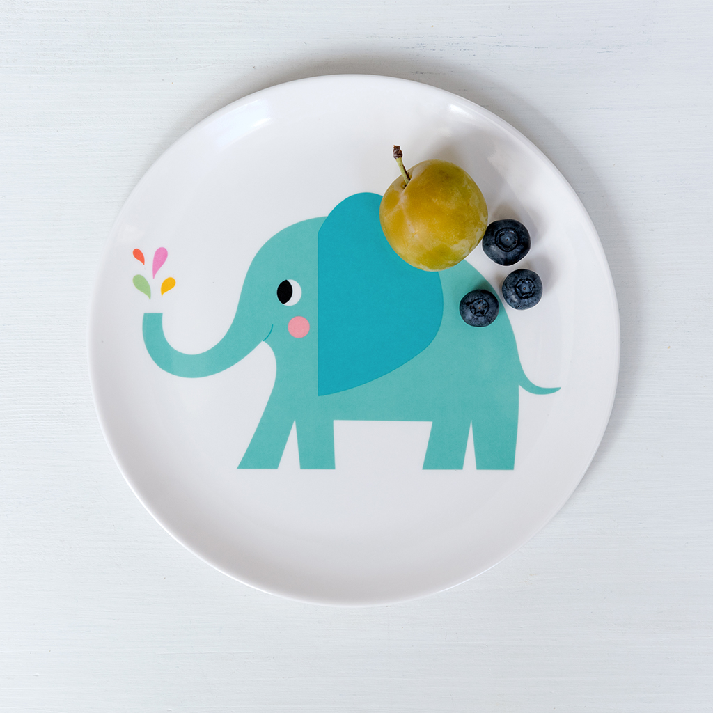 Melamine plate - Elvis the Elephant | Rex London