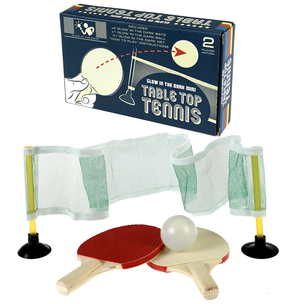GLOW IN THE DARK MINI TABLE TENNIS SET | ﻿Rex London