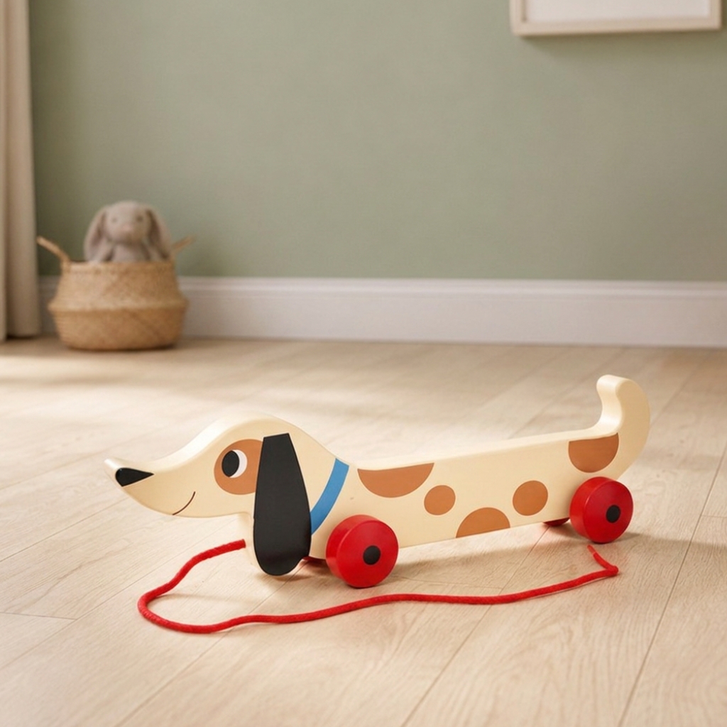 Wooden pull toy - Charlie the Sausage Dog | ﻿Rex London
