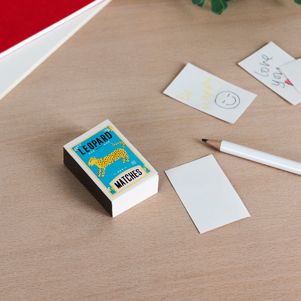 Matchbox size notepad - Leopard | Rex London