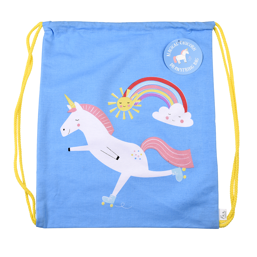 Magic Rainbow Unicorns Drawstring Travel Bag