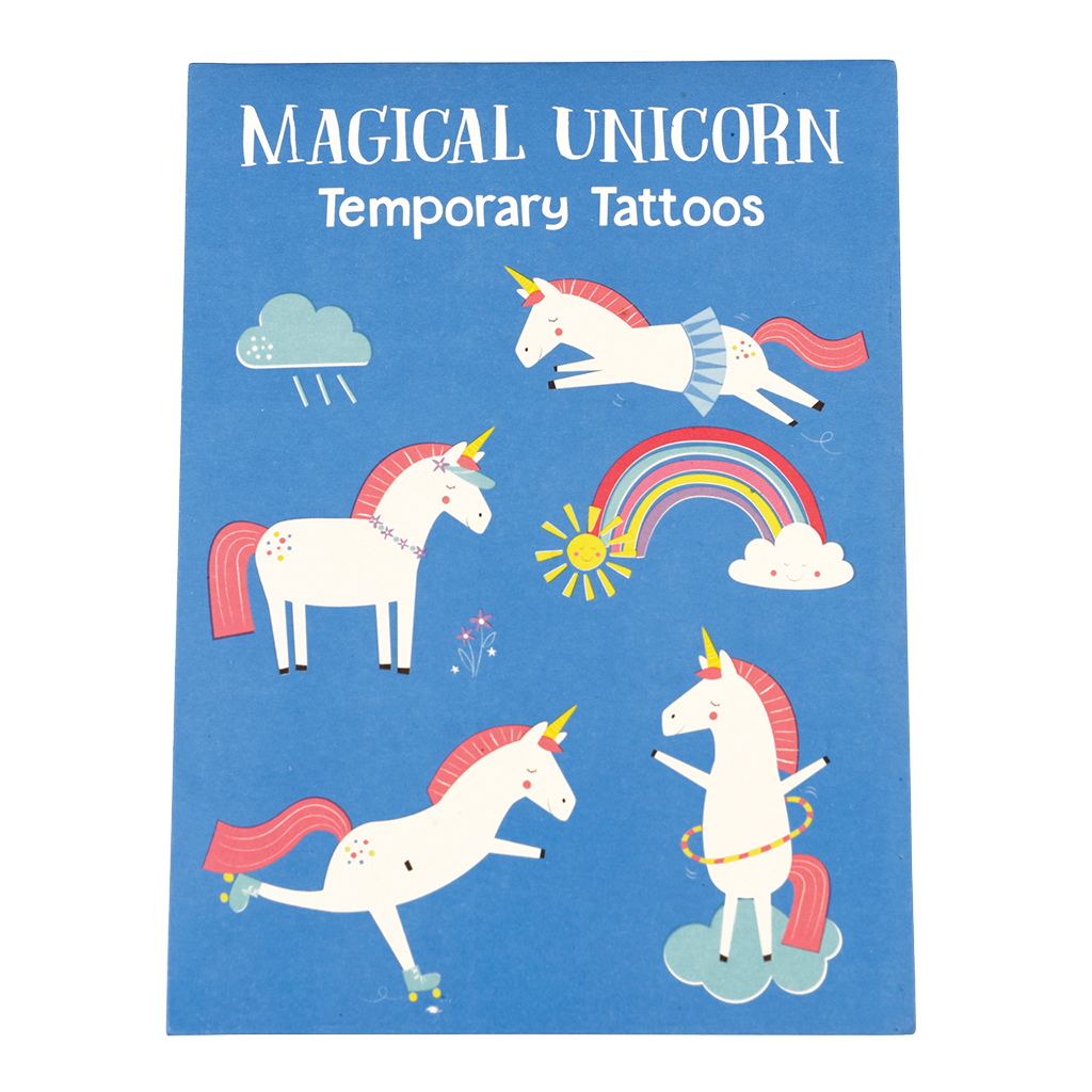 Nice Group Magic Unicorn - Mini Set Tatuaggi Glitter E Gemme Per Bambini, Blister Con Polvere Scintillante, Sicuro E Rimovibile, Età 4+ - 5