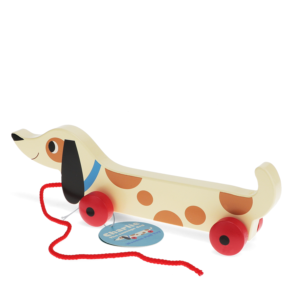 Wooden pull toy - Charlie the Sausage Dog | ﻿Rex London