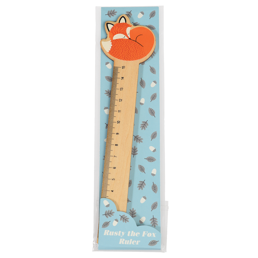 Foxus Ruler RUSTY THE FOX WOODEN RULER | Rex London