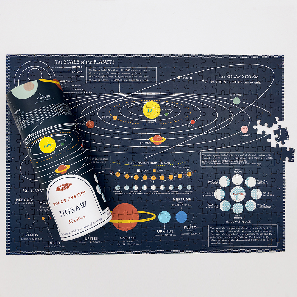 Jigsaw puzzle in a tube (300 piece) - Space Age | Rex London