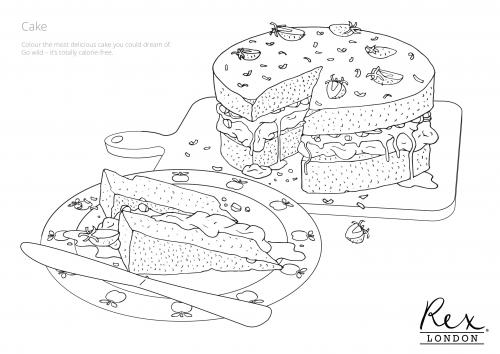 Cake colouring template Cake colouring template