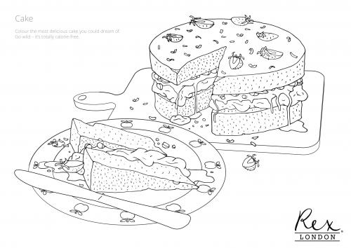 Cake colouring template